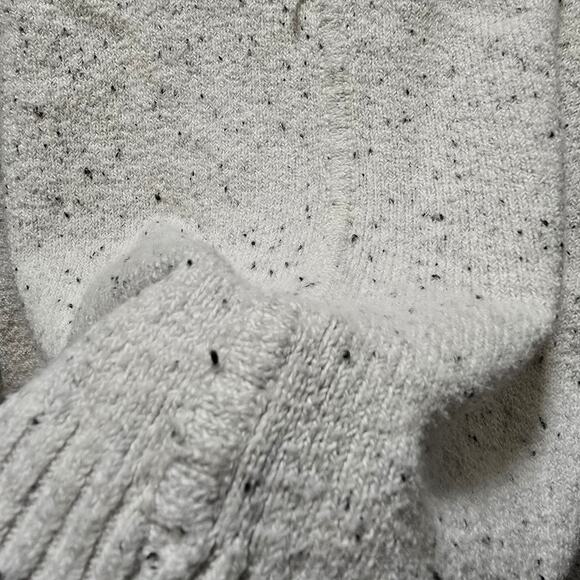 Loft cream colored black speckled knit turtleneck sweater oversized boxy XS - Picture 12 of 12